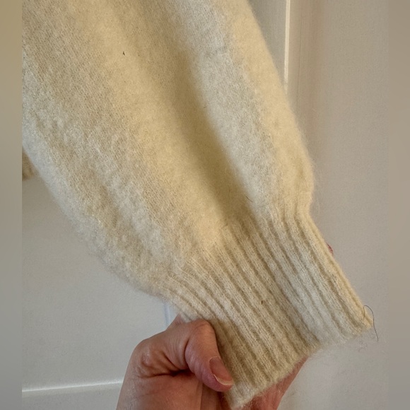 Sezane Cream Crew Neck Sweater - Picture 7 of 10